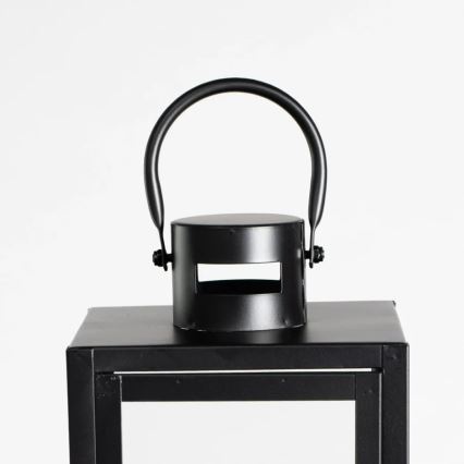 Farol decorativo negro de 38 cm