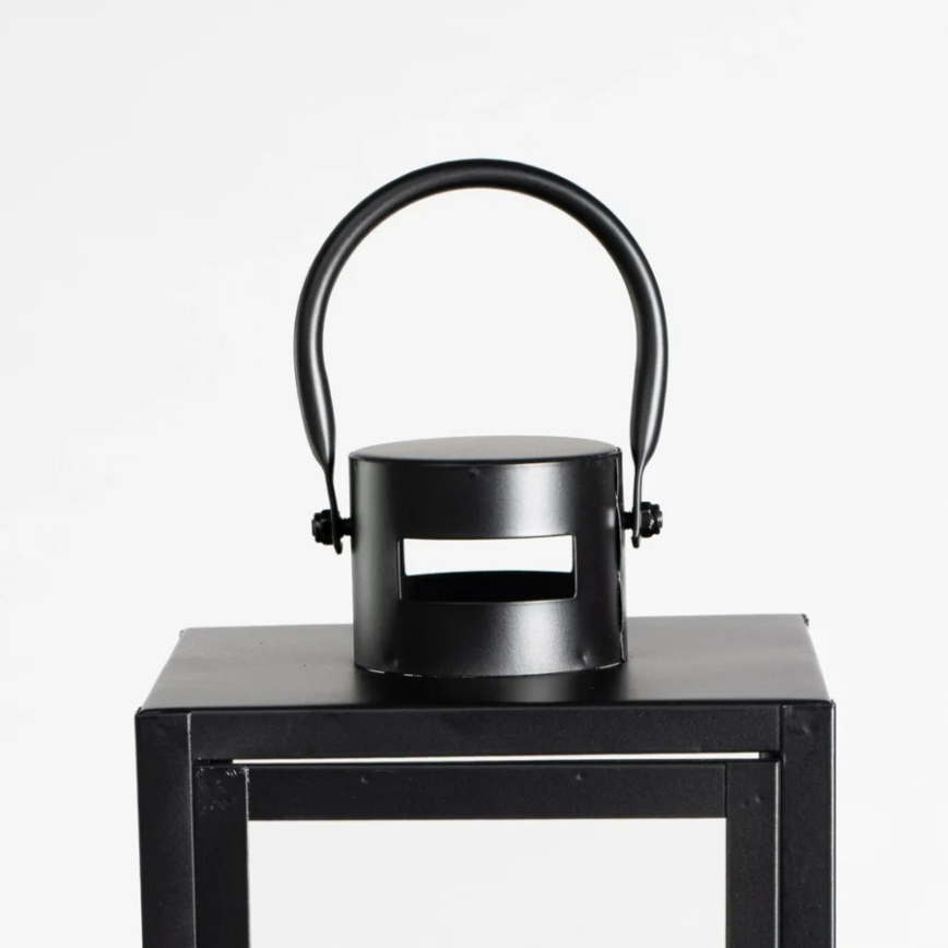 Farol decorativo negro de 38 cm