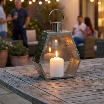 Farol decorativo PALACE 43 cm, cromo brillante