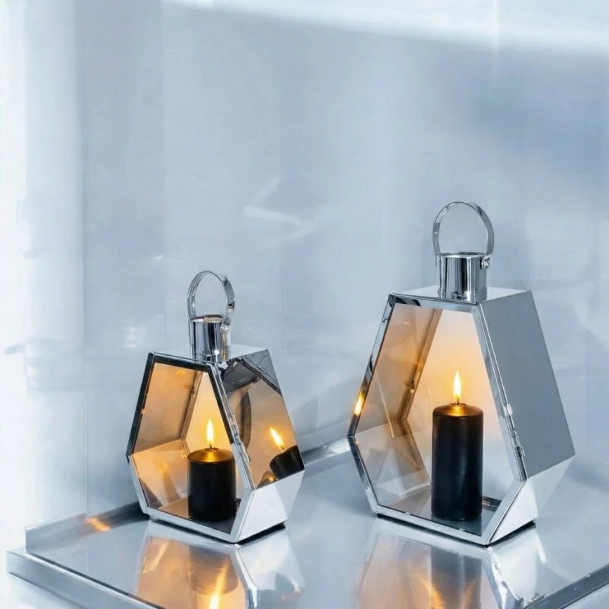 Farol decorativo PALACE 43 cm, cromo brillante