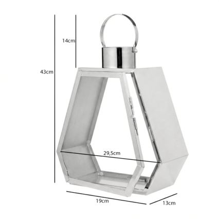 Farol decorativo PALACE 43 cm, cromo brillante