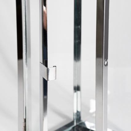 Farol decorativo TOWER, 29 cm, acabado cromado brillante