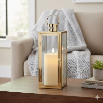 Farol decorativo TOWER 29 cm dorado