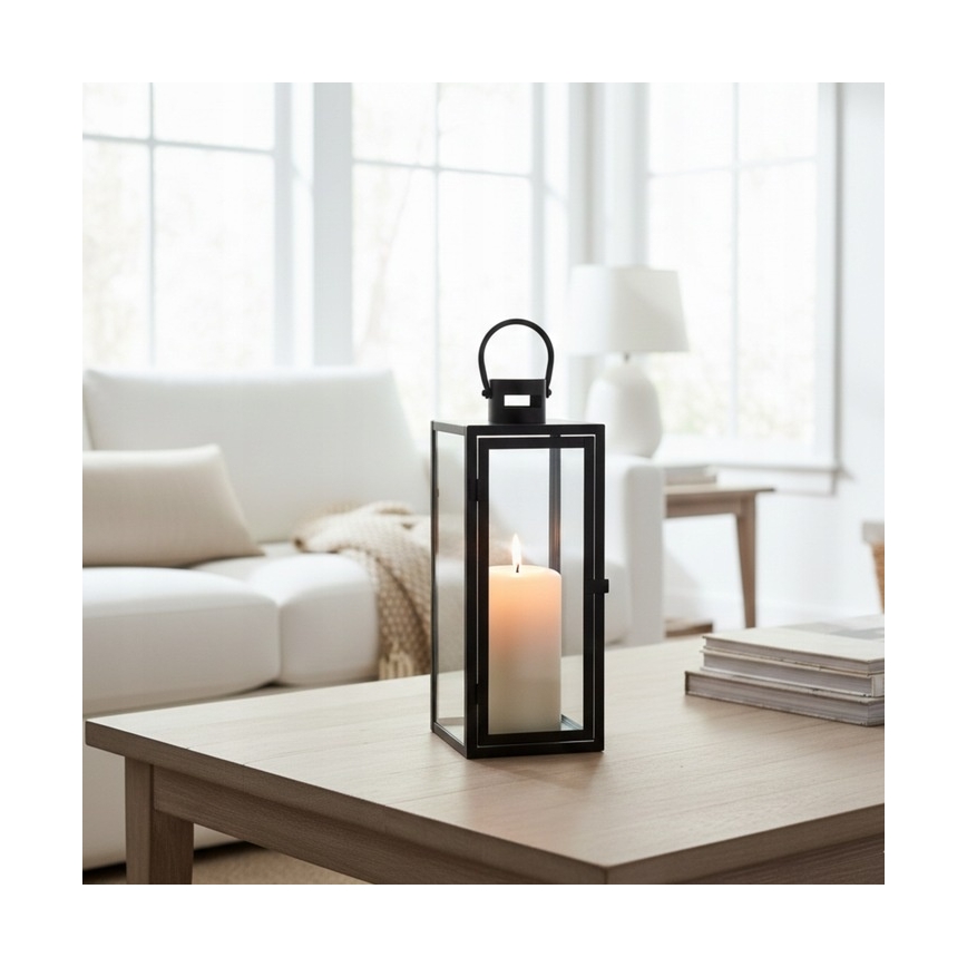 Farol decorativo TOWER 29 cm negro