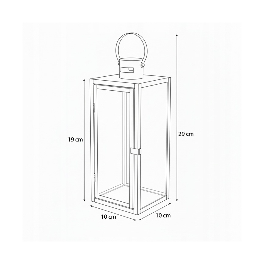 Farol decorativo TOWER 29 cm negro