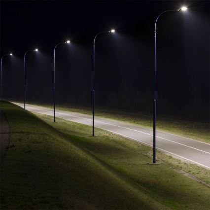 Farola LED con sensor crepuscular SAMSUNG CHIP LED/100W/230V 4000K IP65 gris
