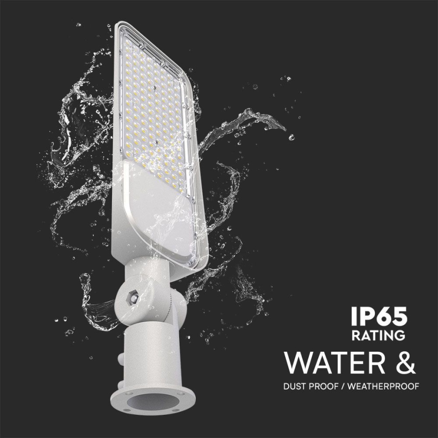 Farola LED con sensor crepuscular SAMSUNG CHIP LED/100W/230V 4000K IP65 gris