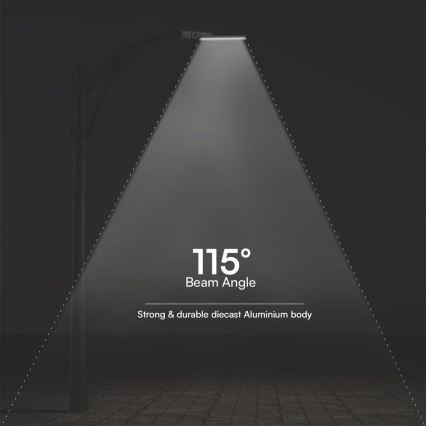 Farola LED con sensor crepuscular SAMSUNG CHIP LED/100W/230V 4000K IP65 gris