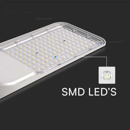 Farola LED con sensor crepuscular SAMSUNG CHIP LED/100W/230V 4000K IP65 gris