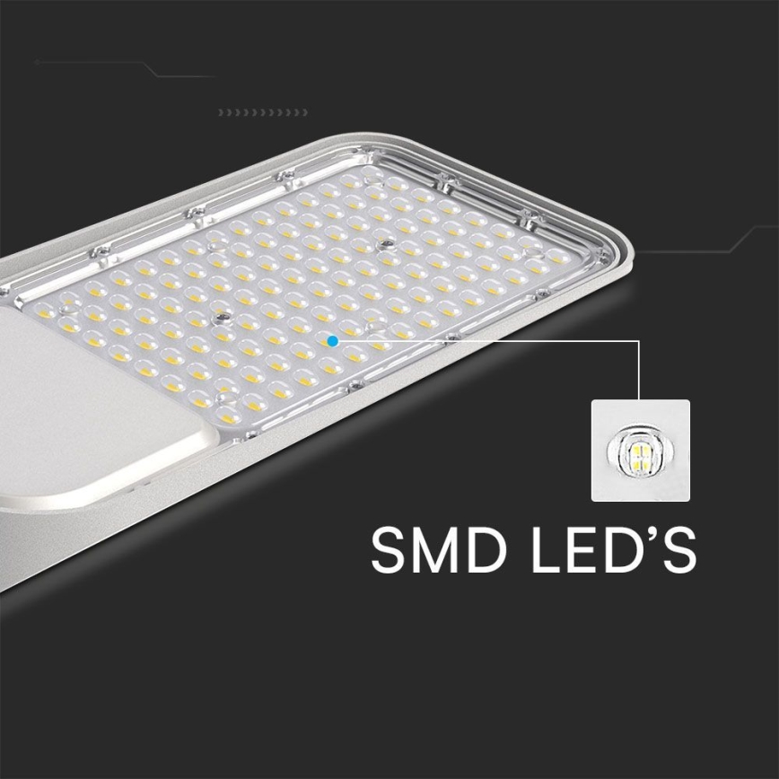 Farola LED con sensor crepuscular SAMSUNG CHIP LED/100W/230V 4000K IP65 gris