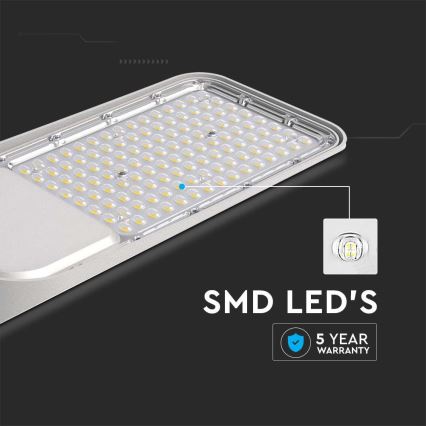 Farola LED con sensor crepuscular SAMSUNG CHIP LED/100W/230V 6500K IP65 gris