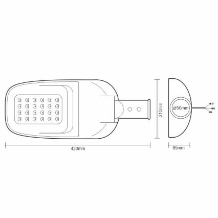 Farola LED LED/40W/230V 5000K IP65