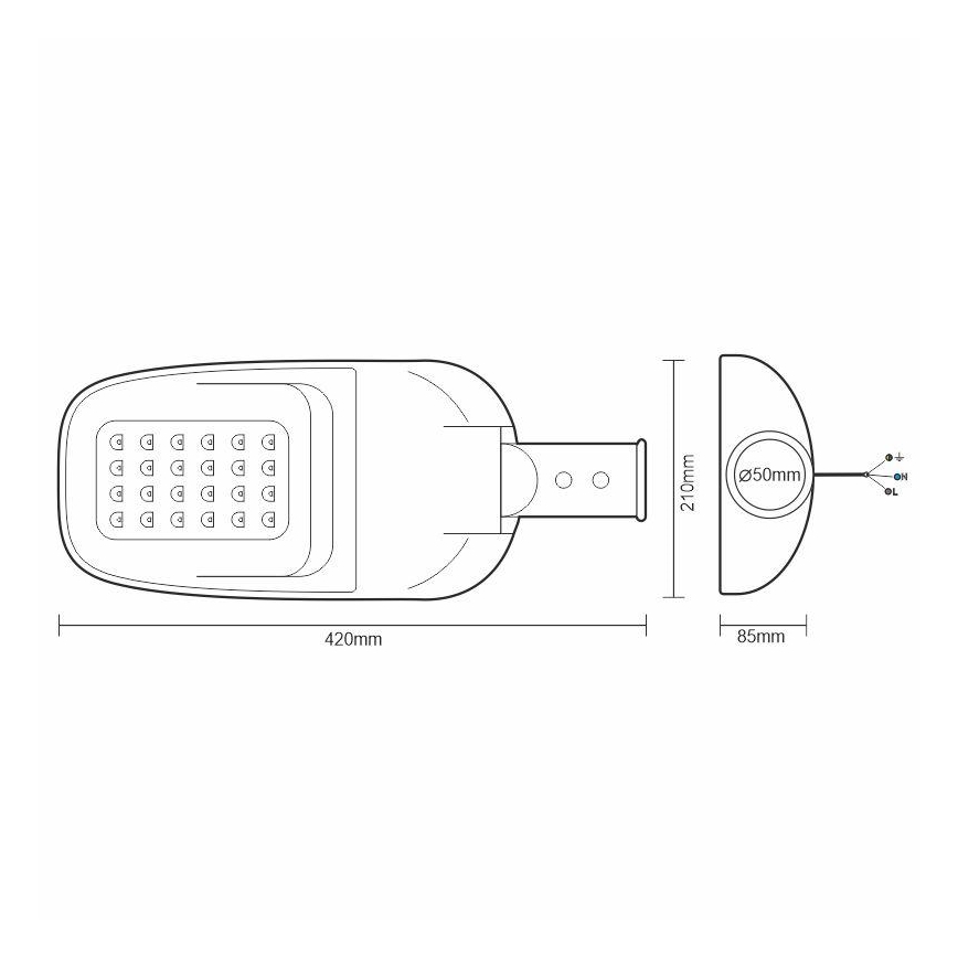 Farola LED LED/40W/230V 5000K IP65