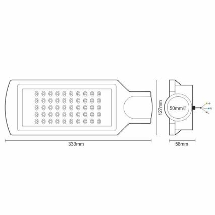 Farola LED LED/50W/170-400V 4000K IP65