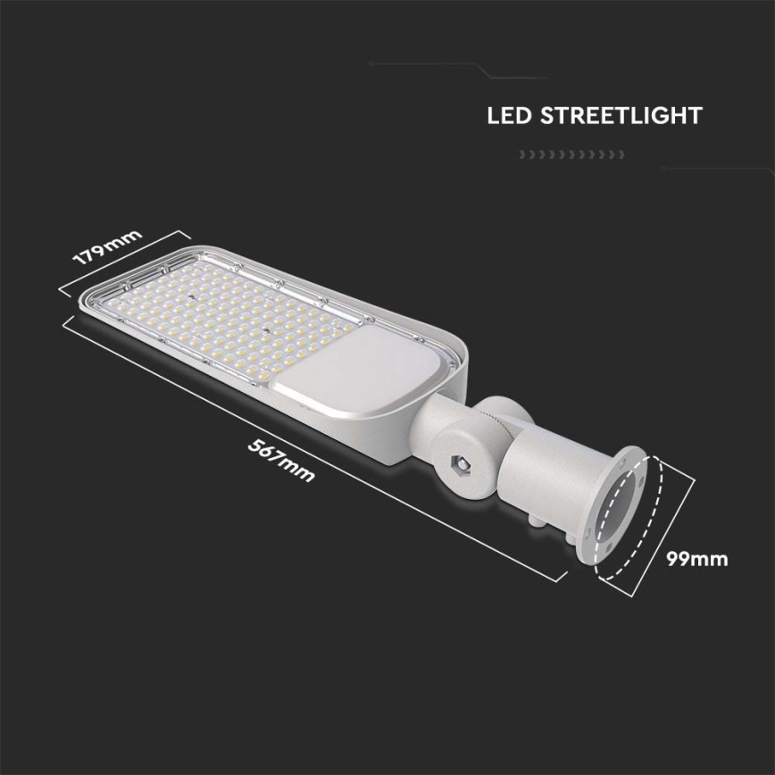 Farola LED SAMSUNG CHIP LED/100W/230V 6500K IP65 gris