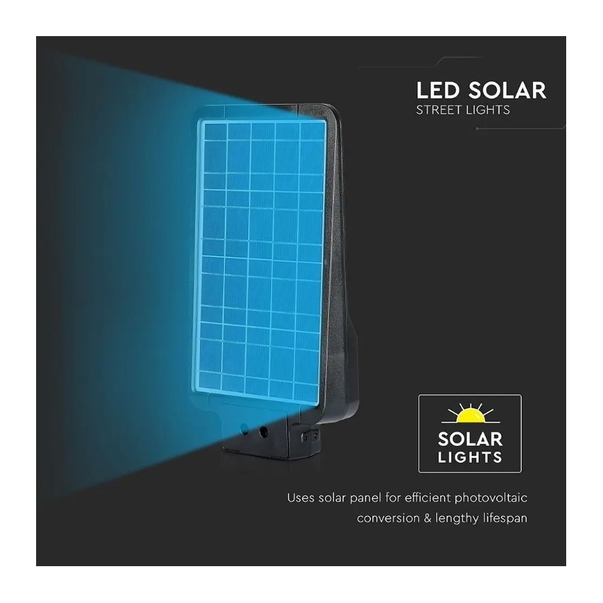 Farola solar con sensor LED/15W/7,4V 6000K IP65 5400 mAh
