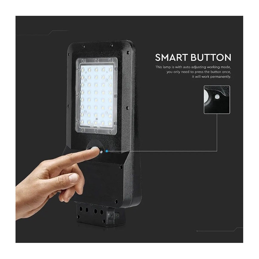 Farola solar con sensor LED/15W/7,4V 6000K IP65 5400 mAh