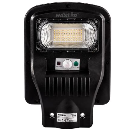 LED Farola solar regulable con sensor LED/150W/6V 6500K IP65 negro + control remoto