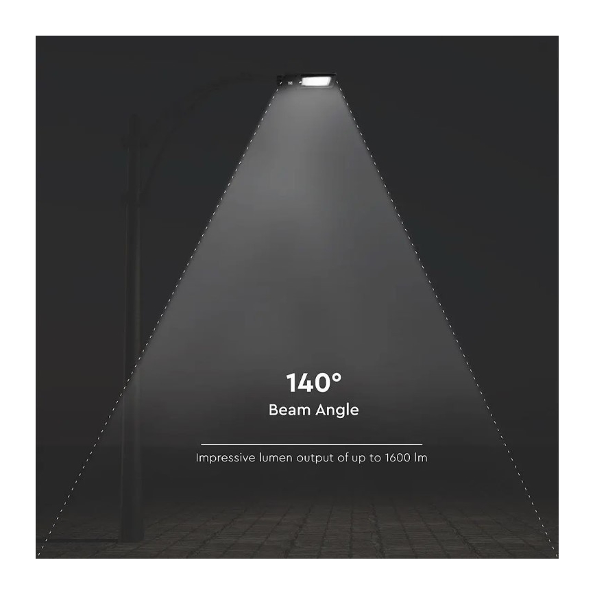 Farola solar LED con sensor LED/15W/7,4V 6000K IP65 10800 mAh
