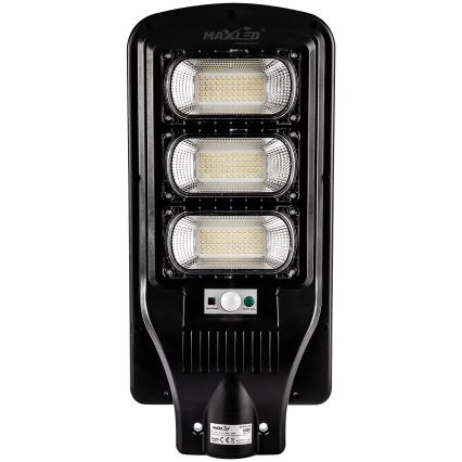 LED Farola solar regulable con sensor LED/180W/6V 11000 mAh 6500K IP65 negro + control remoto
