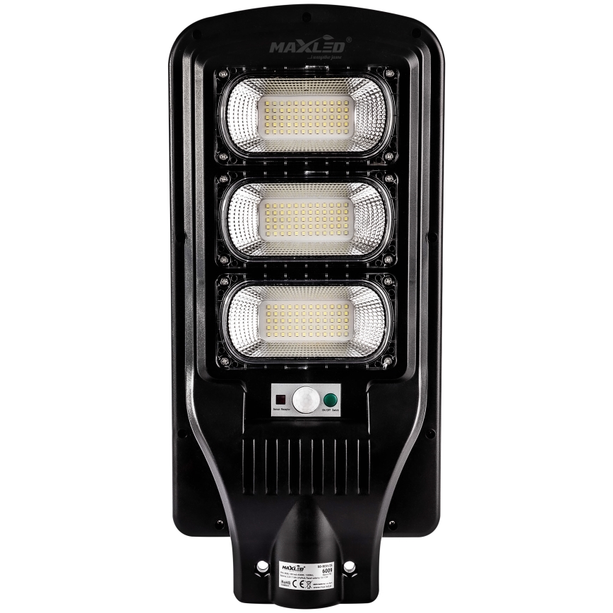 LED Farola solar regulable con sensor LED/180W/6V 11000 mAh 6500K IP65 negro + control remoto