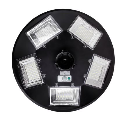 Farola solar LED regulable con sensor LED/22W/6V 18000 mAh 6500K IP65 negra + mando a distancia