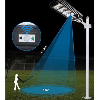 LED Farola solar regulable con sensor LED/240W/6V 11000 mAh 6500K IP65 negro + control remoto