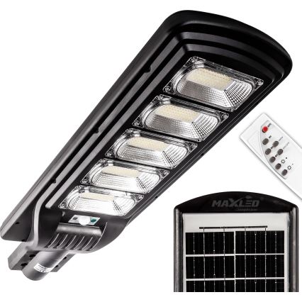 LED Farola solar regulable con sensor LED/300W/6V 16500 mAh 6500K IP65 negro + control remoto