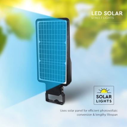 Farola solar LED con sensor LED/40W/9,6V IP65 4000K + control remoto