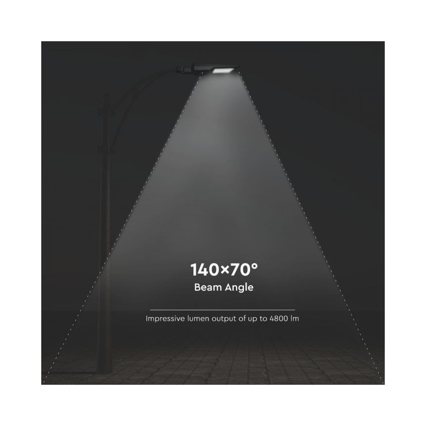 Farola solar LED con sensor LED/40W/9,6V IP65 4000K + control remoto
