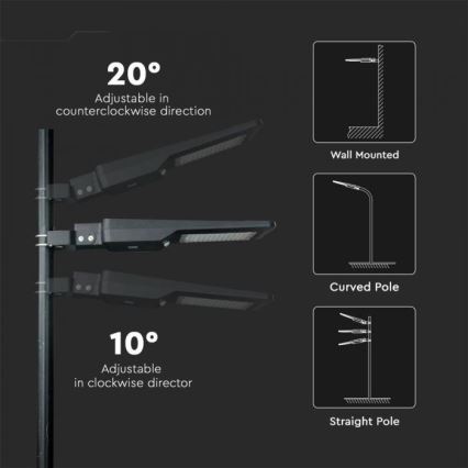 Farola solar LED con sensor LED/40W/9,6V IP65 4000K + control remoto