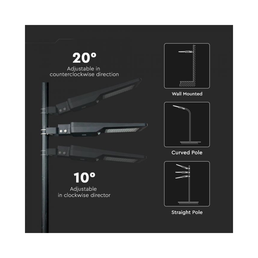 Farola solar LED con sensor LED/40W/9,6V IP65 4000K + control remoto