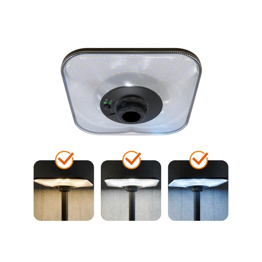 Farola solar LED con sensor SOLSUMI LED/25W/3,2V 3000/4000/6500K IP54 24000 mAh + mando a distancia