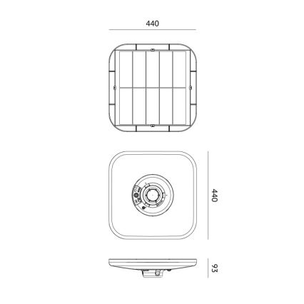 Farola solar LED con sensor SOLSUMI LED/25W/3,2V 3000/4000/6500K IP54 24000 mAh + mando a distancia