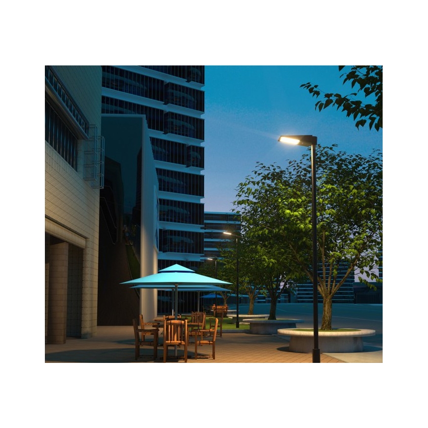 Farola solar LED regulable con sensor STREET LED/30W/9,6V 3000/4000K 6000 mAh IP65 + mando a distancia