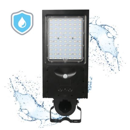 Farola solar LED regulable con sensor STREET LED/30W/9,6V 3000/4000K 6000 mAh IP65 + mando a distancia
