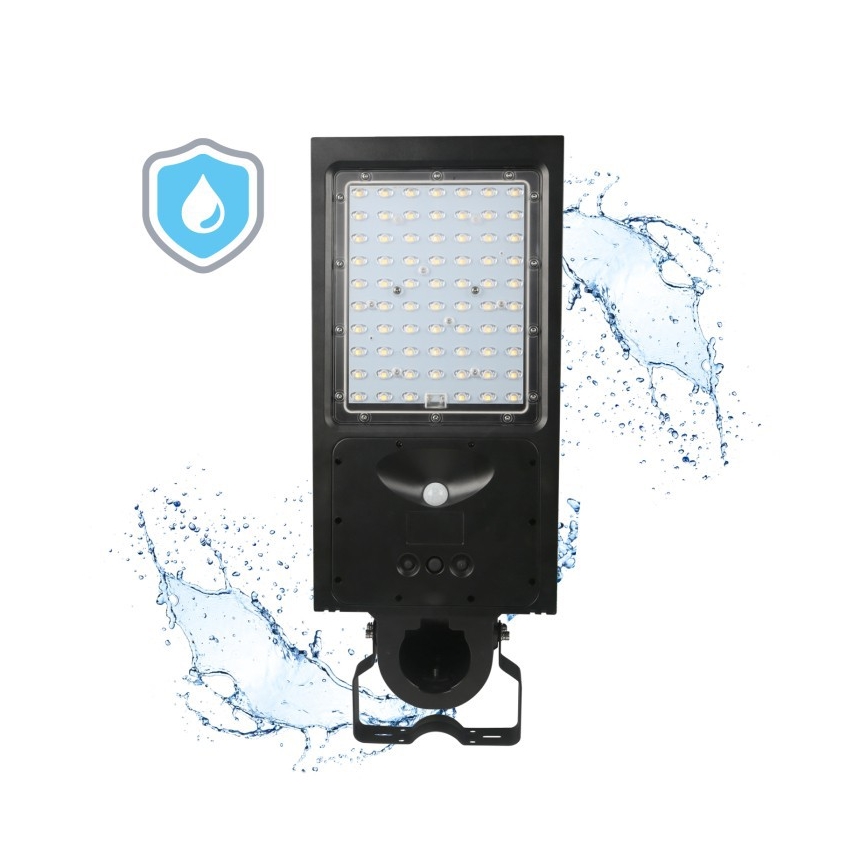 Farola solar LED regulable con sensor STREET LED/30W/9,6V 3000/4000K 6000 mAh IP65 + mando a distancia