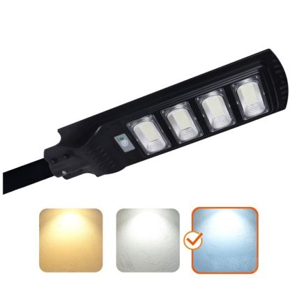 Lámpara solar de calle LED regulable con sensor URBI LED/11W/3,2V 6500K 15000 mAh IP54 + mando a distancia