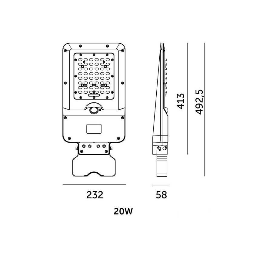 Farola solar LED con sensor STREET LED/20W/7,4V 3000/4000/6000K IP65 5400 mAh