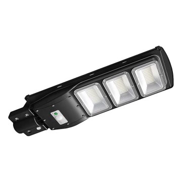 Farola solar LED regulable con sensor de movimiento y crepuscular LED/12W/3,2V 6000K IP65 10000 mAh negro + mando a distancia