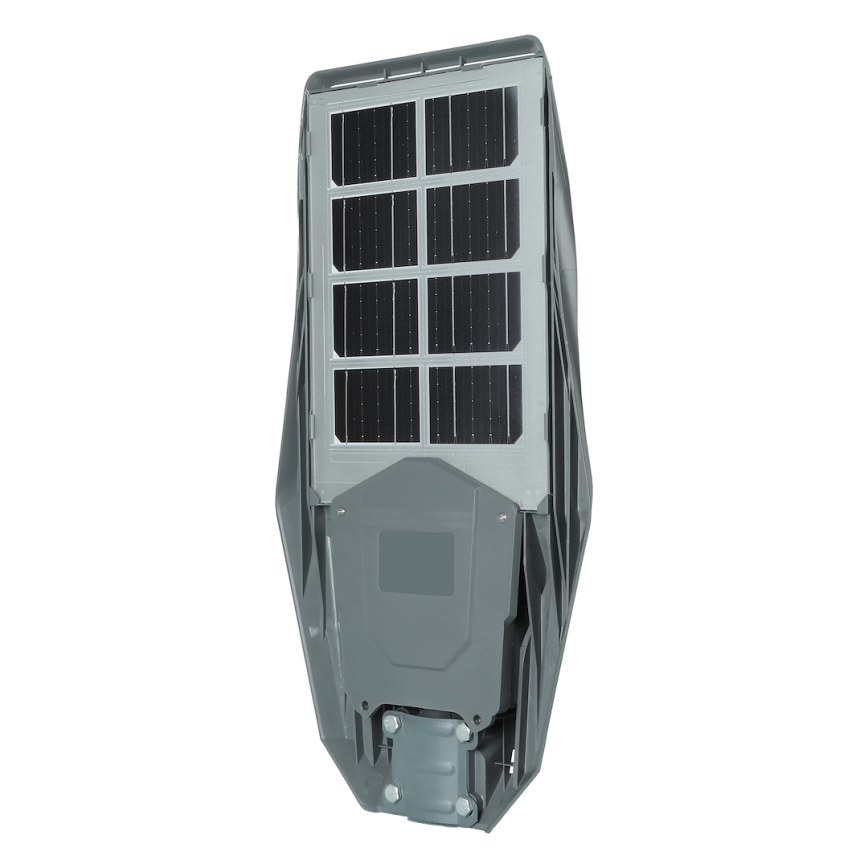 Farola solar LED regulable con sensor de movimiento y crepúsculo KERS LED/300W/3,2V 6500K 8000 mAh IP65 gris + control remoto