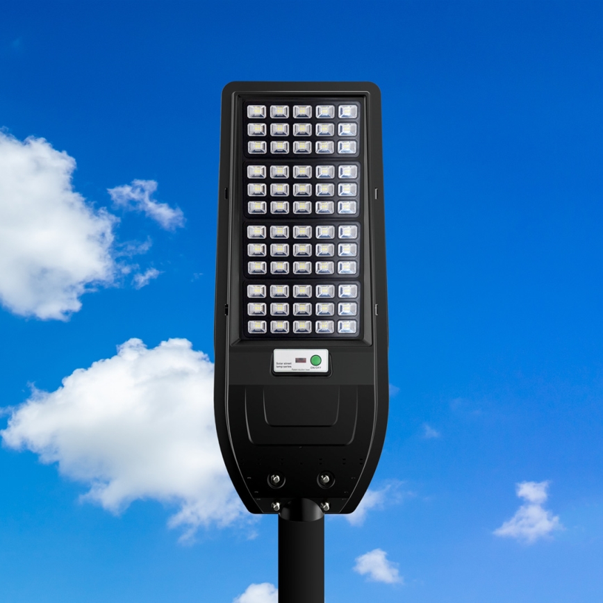 Farola solar LED VIA 150W/15000 mAh 3,2V 6000K IP65 + mando a distancia