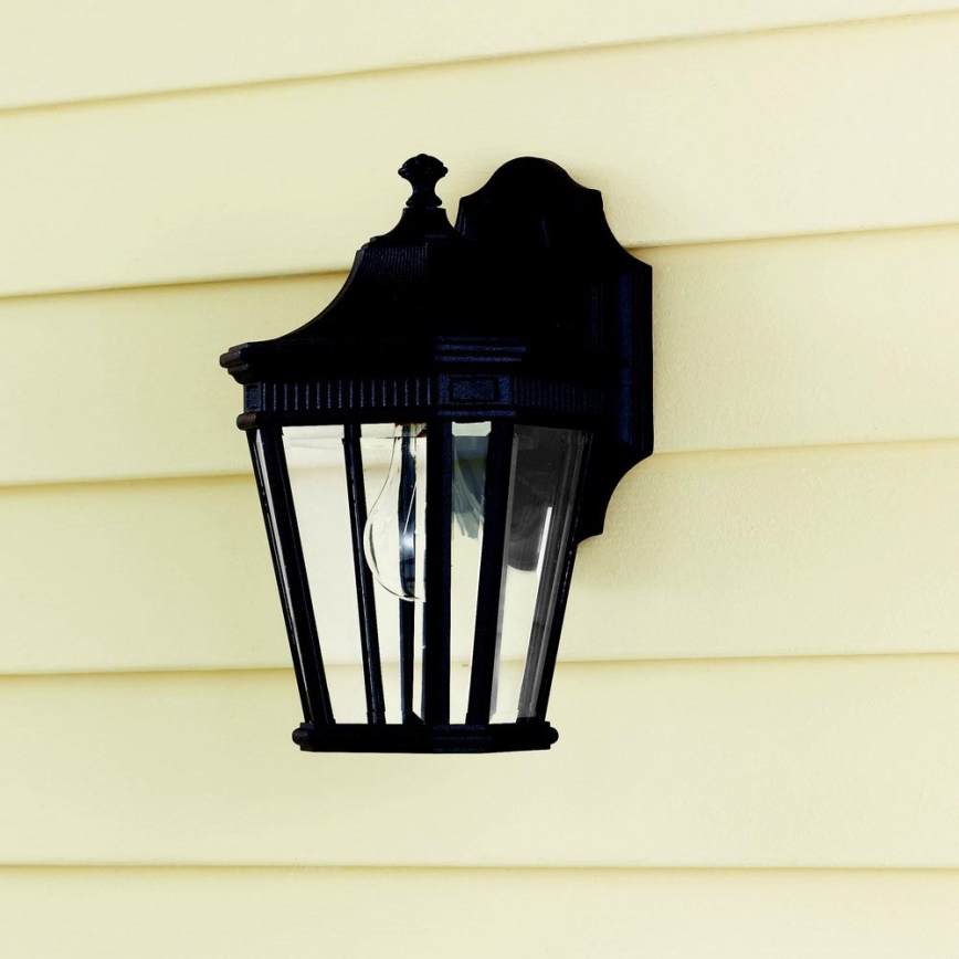 Feiss - Aplique de exterior COTSWOLD LANE 1xE27/100W/230V IP44 negro
