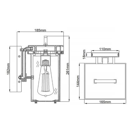 Feiss - Aplique de exterior GLENVIEW 1xE27/60W/230V IP44 antracita
