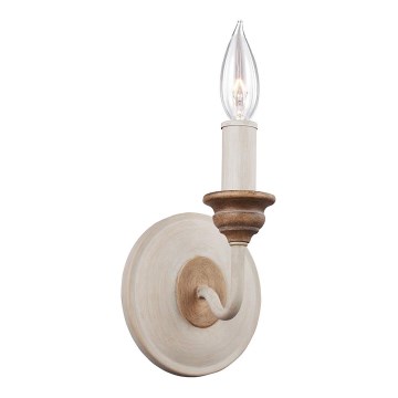 Feiss - Aplique de pared HARTSVILLE 1xE14/40W/230V beige/marrón