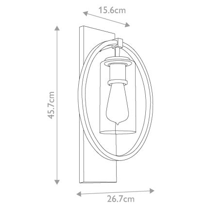 Feiss - Aplique MARLENA 1xE27/60W/230V antracita