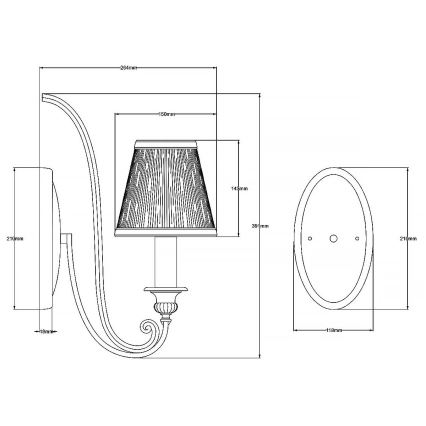 Feiss - Aplique ABBEY 1xE14/40W/230V