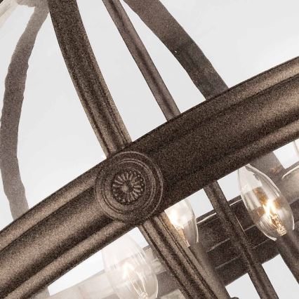 Feiss - Lámpara colgante con cadena ADAMS 4xE14/60W/230V bronce