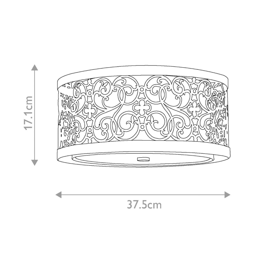 Feiss - Lámpara de techo ARABESQUE 2xE27/40W/230V dorada