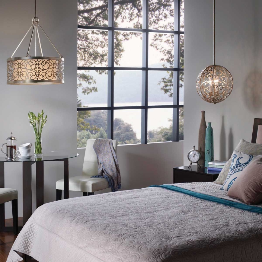 Feiss - Lámpara de techo con varilla ARABESQUE 4xE27/60W/230V dorada